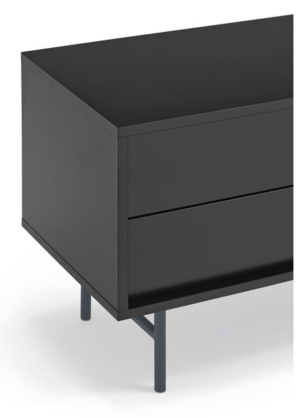 Czarno-antracytowa szafka pod TV 180x56 cm Nube – Teulat