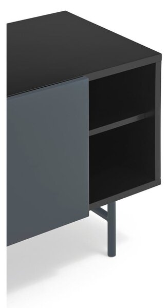 Czarno-antracytowa szafka pod TV 180x56 cm Nube – Teulat
