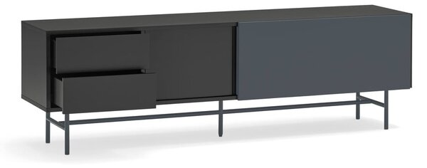 Czarno-antracytowa szafka pod TV 180x56 cm Nube – Teulat