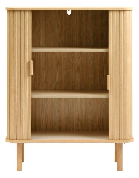 Szafka w dekorze dębu z drzwiami przesuwnymi 113x90 cm Cavo – Unique Furniture