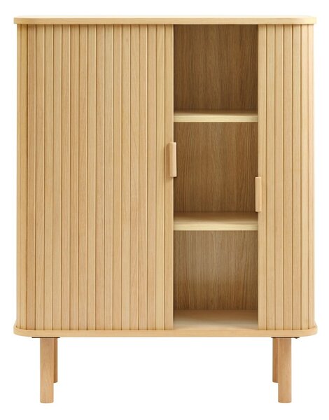 Szafka w dekorze dębu z drzwiami przesuwnymi 113x90 cm Cavo – Unique Furniture