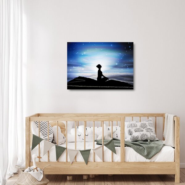 Obraz na szkle medytującej kobiety (70x50 cm)
