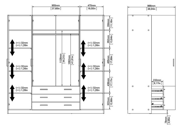 Szafa w dekorze dębu 196x200 cm Sprint – Tvilum