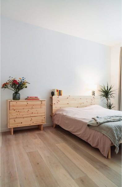 Łóżko dwuosobowe z drewna sosnowego ze stelażem 160x200 cm Retreat – Karup Design