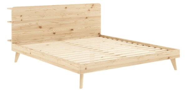 Łóżko dwuosobowe z drewna sosnowego ze stelażem 160x200 cm Retreat – Karup Design