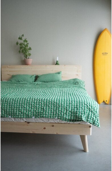 Łóżko dwuosobowe z drewna sosnowego ze stelażem 160x200 cm Retreat – Karup Design