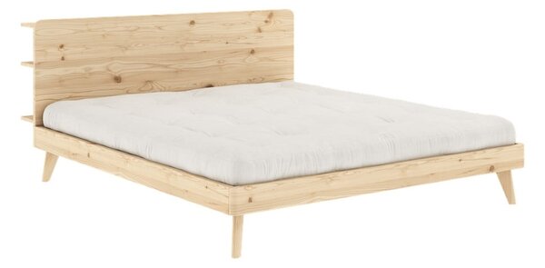 Łóżko dwuosobowe z drewna sosnowego ze stelażem 160x200 cm Retreat – Karup Design