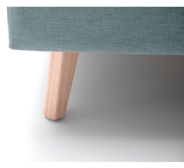 Niebiesko-szare tapicerowane łóżko dwuosobowe ze schowkiem i stelażem 160x200 cm Frieda – Meise Möbel