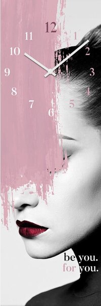 Szklany zegar ścienny Be you – Styler