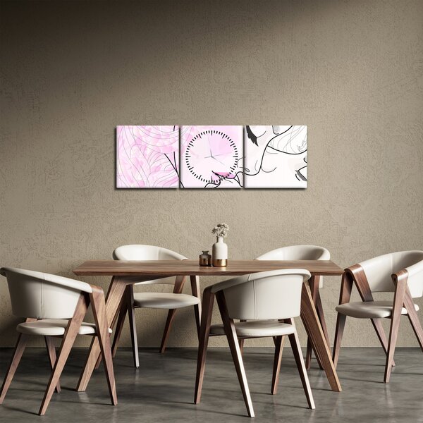 Obraz - Pocałunek (z zegarem) (90x30 cm)