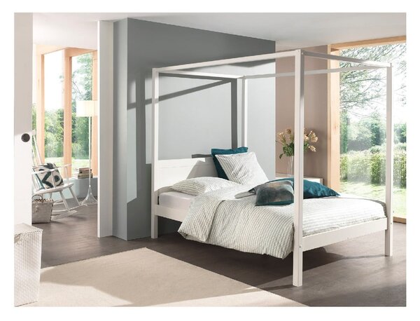 Białe łóżko dziecięce 140x200 cm PINO CANOPY – Vipack