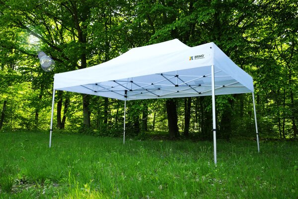 Profesjonalny promocyjny namiot nożycowy 3x4,5m | Masywny profil ALU 1,8mm - plus 3 ściany - Zielony