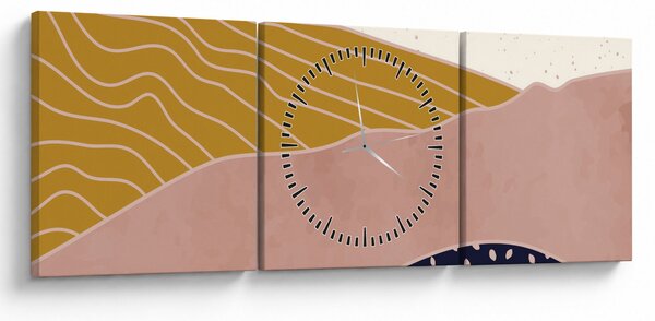 Obraz - Wschód słońca (z zegarem) (90x30 cm)