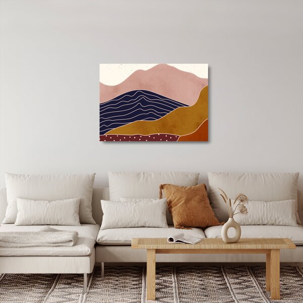 Obraz na szkle - Słońce nad górami (70x50 cm)
