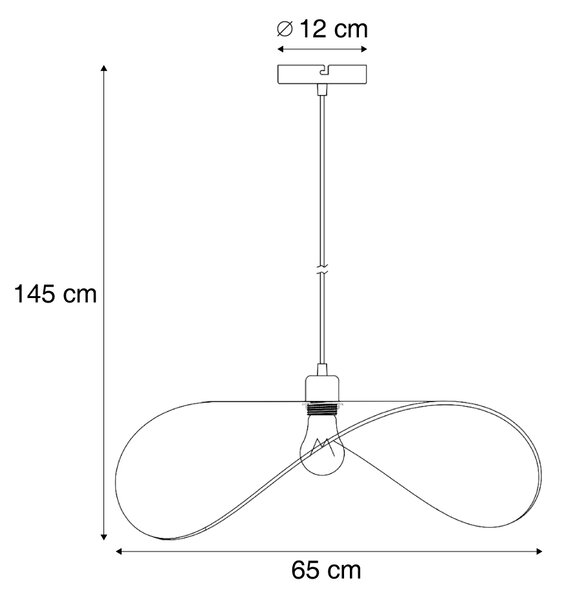 Nowoczesna Lampa Wisząca Beżowa 65cm - Hat