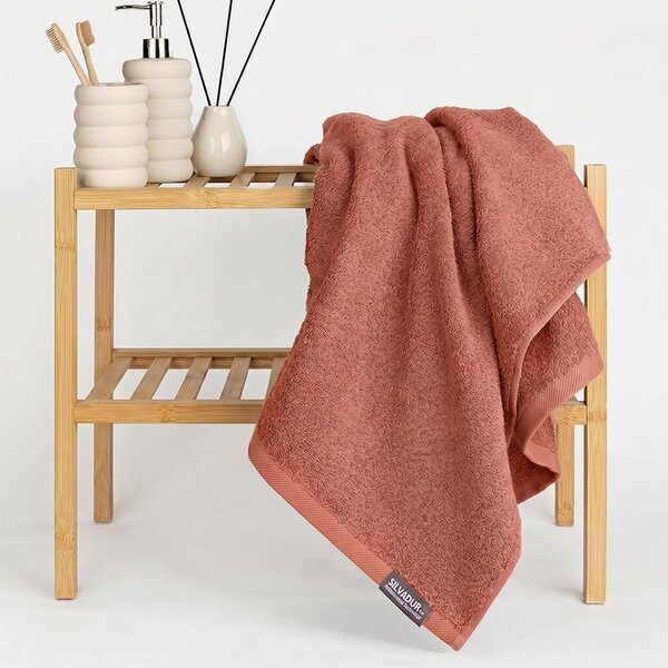 Ręcznik kąpielowy frotte FRESH SILVADUR terakotowy 70 x 140 cm