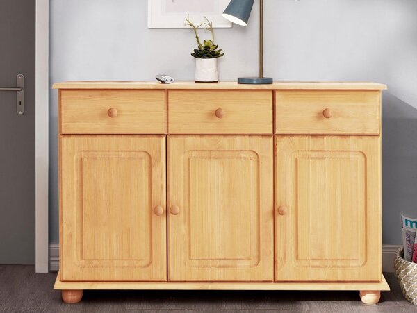 Niska komoda z litego drewna sosnowego 116x76 cm Ella – Støraa