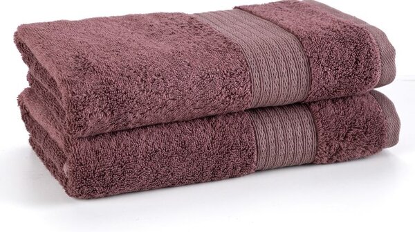 Zestaw bambusowych ręczników ALMA mauve 50 x 100 cm 2 szt