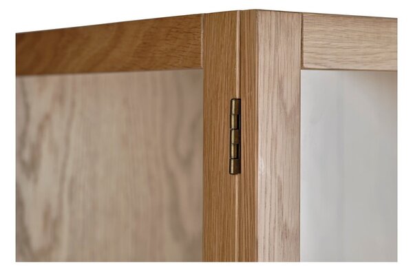 Witryna z litego drewna dębowego 88x140 cm Elba – Unique Furniture
