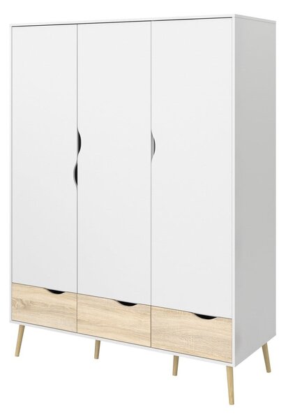 Biała szafa Tvilum Oslo, 147 x 200 cm