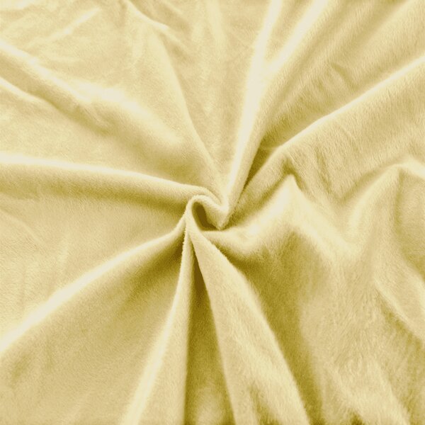 Prześcieradło z mikropluszu SOFT 180x200 cm żółte