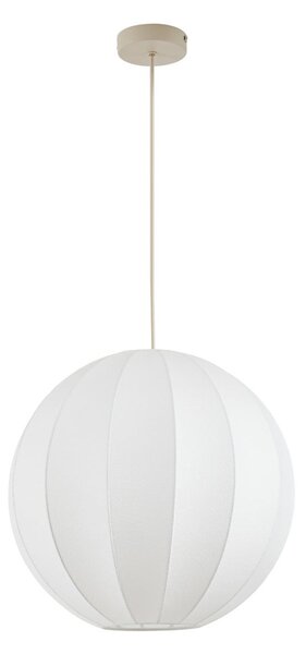 Lampa Wisząca NOLA, Elovie, ściemnialny, biały, salon, tkanina | tekstylia, skandynawski