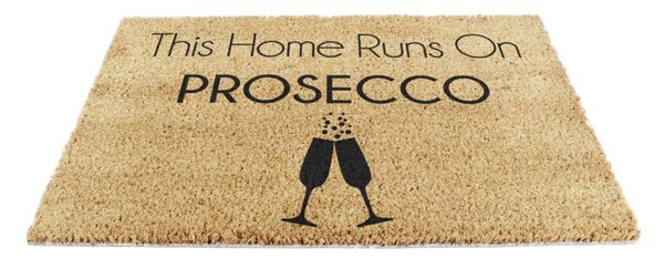 Wycieraczka z włókna kokosowego 40x60 cm This Home Runs On Prosecco – Artsy Doormats