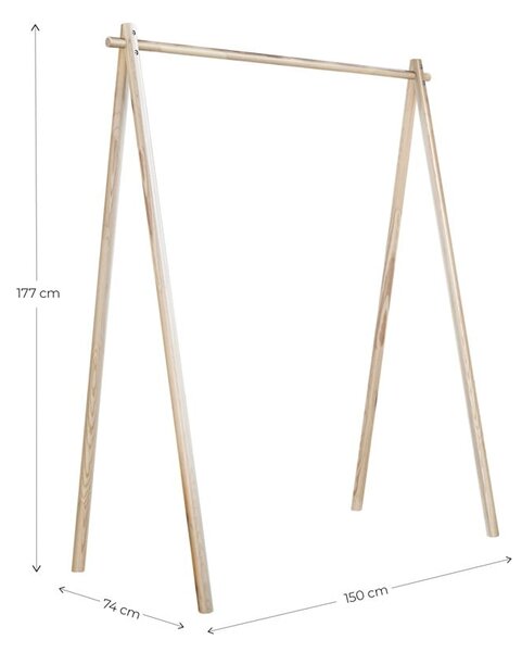 Wieszak z drewna sosnowego Karup Design Hongi Natural