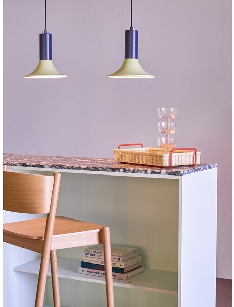 Jasnozielona/ciemnoniebieska metalowa lampa wisząca ze ściemniaczem ø 25 cm Luminary – Hübsch