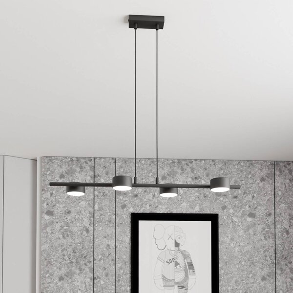 Reflektor sufitowy Sora, długość 80 cm, metal, 4-punktowa. Sora EMIBIG LIGHTING, możliwość ściemniania, czarny, salon / jadalnia, metal, nowoczesny