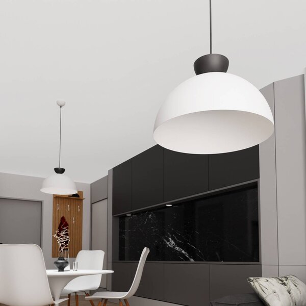 Lampa wisząca Lunaro EMIBIG LIGHTING, możliwość ściemniania, biały / opal, salon / jadalnia, metal, nowoczesny