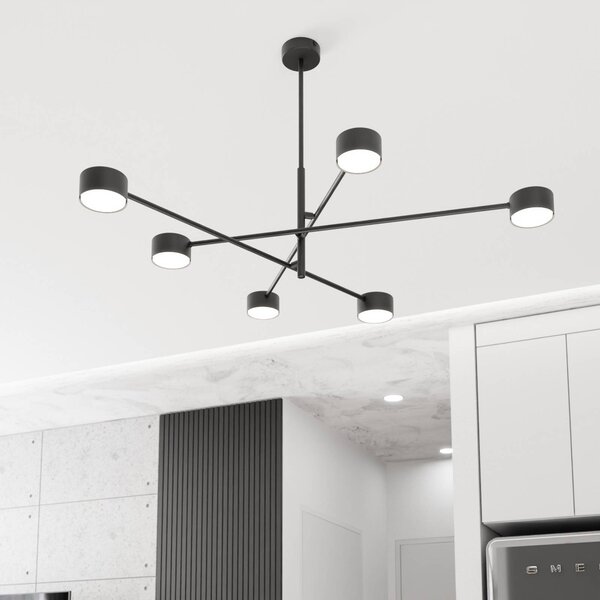 Lampa wisząca Natsu EMIBIG LIGHTING, możliwość ściemniania, czarny, salon / jadalnia, metal, nowoczesny
