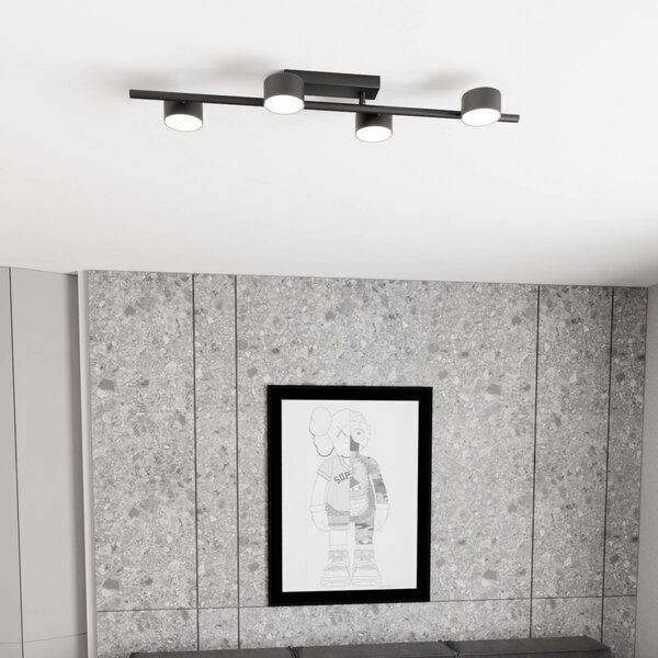 Reflektor sufitowy Bet, długość 80 cm, czarny, metal, 4-punktowa. Bet EMIBIG LIGHTING, możliwość ściemniania, czarny, salon / jadalnia, metal, nowoczesny