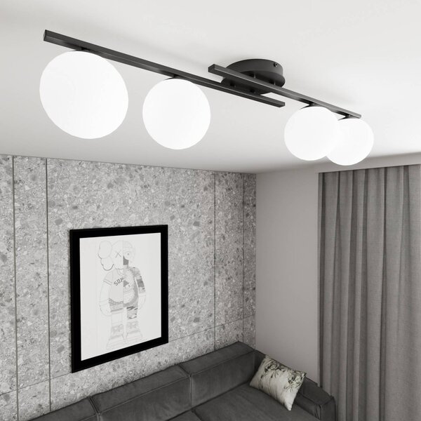 Lampa sufitowa Kairo EMIBIG LIGHTING, możliwość ściemniania, czarny, salon / jadalnia, metal, nowoczesny