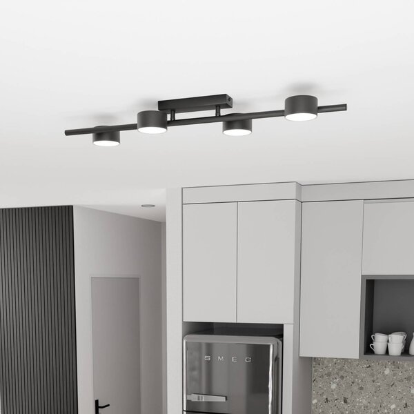 Reflektor sufitowy Bet, długość 80 cm, czarny, metal, 4-punktowa. Bet EMIBIG LIGHTING, możliwość ściemniania, czarny, salon / jadalnia, metal, nowoczesny