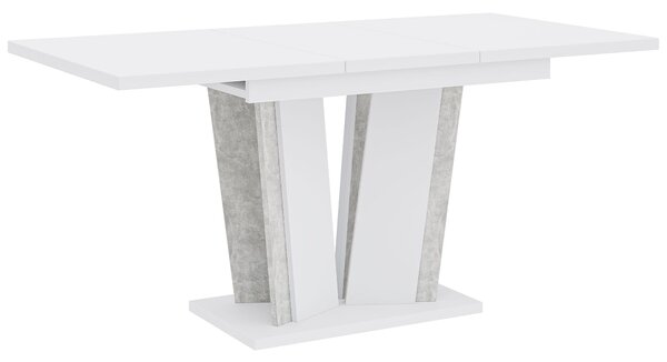 MebleMWM Stół rozkładany DOHA 2 | 120-160x80 | Biały, beton