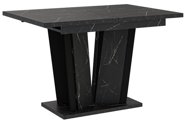 MebleMWM Stół rozkładany DOHA 2 | 120-160x80 | Czarny marmur