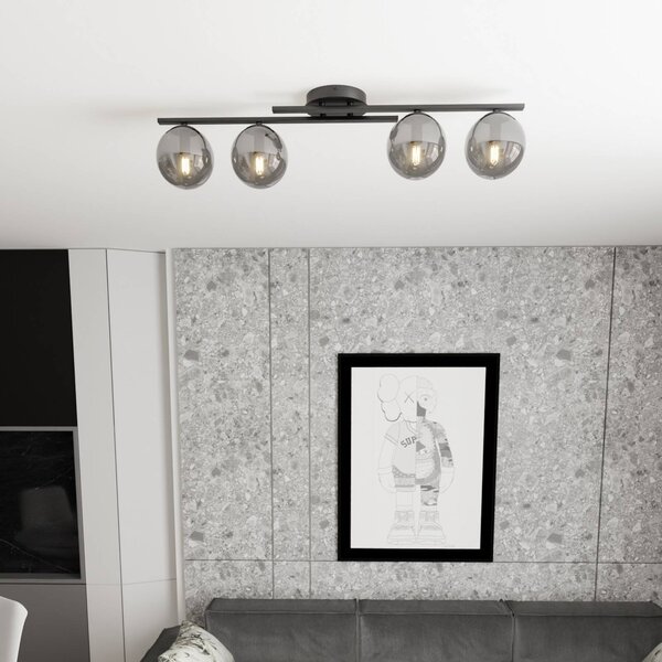 Lampa sufitowa Kairo EMIBIG LIGHTING, możliwość ściemniania, czarny, salon / jadalnia, metal, nowoczesny