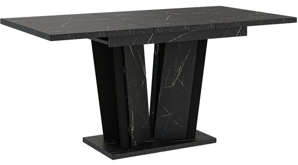 MebleMWM Stół rozkładany DOHA 2 | 120-160x80 | Czarny marmur