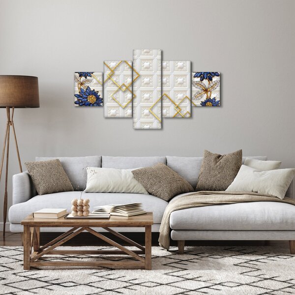 Obraz - Diamentowe kwiaty (125x70 cm)