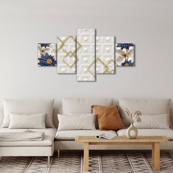 Obraz - Diamentowe kwiaty (125x70 cm)