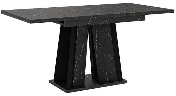 MebleMWM Stół rozkładany DOHA | 120-160x80 | Czarny marmur