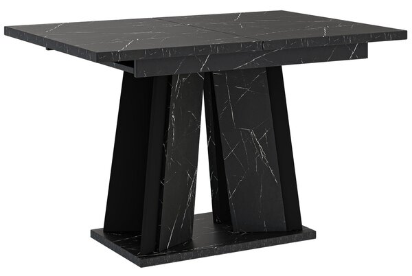 MebleMWM Stół rozkładany DOHA | 120-160x80 | Czarny marmur