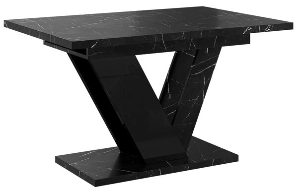 MebleMWM Stół rozkładany DUBAI | 120-160x80 | Czarny marmur