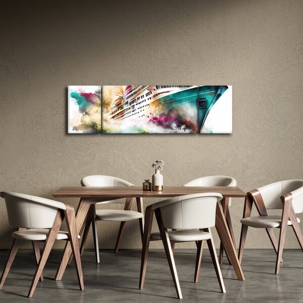 Obraz - Akwarela morska (170x50 cm)