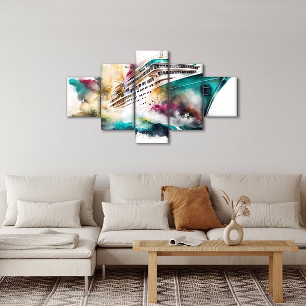 Obraz - Akwarela morska (125x70 cm)