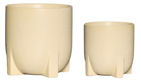 Ceramiczne ręcznie wykonane osłonki na doniczki zestaw 2 szt. ø 21 cm Up – Hübsch