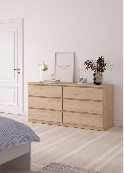 Komoda w dekorze dębu w naturalnym kolorze 154x76x50 cm Naia – Tvilum