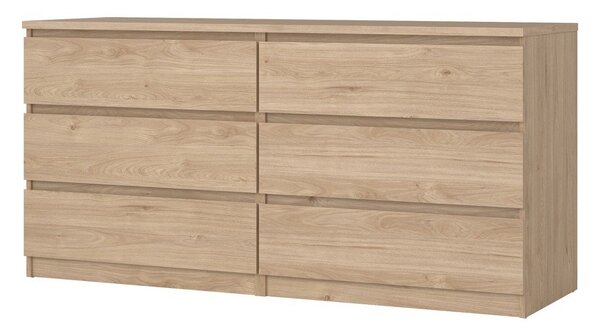 Komoda w dekorze dębu w naturalnym kolorze 154x76x50 cm Naia – Tvilum