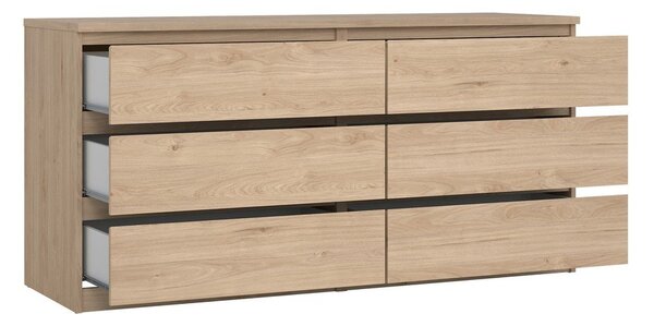 Komoda w dekorze dębu w naturalnym kolorze 154x76x50 cm Naia – Tvilum
